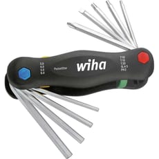 Wiha Pocketstar 9 Piece Hex, Phillips, Slotted and Torx Key Set 