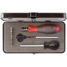 Wiha TorqueVario-S Torque Screwdriver and 10 Piece Bit Set