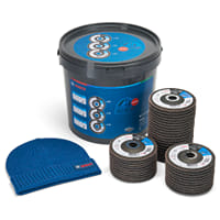 Bosch EXPERT 40 Piece X551 Flap Disc Assorted Grit Tub 115mm Bosch EXPERT 40 Piece X551 Flap Disc Assorted Grit Tub 115mm