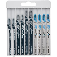Bosch 10 Piece Wood and Metal Cutting Jigsaw Blade Set 