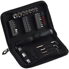 Bosch 38 Piece Ratchet Screwdriver Bit Socket and Hex Key Set