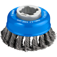 Bosch PRO X Lock Knotted Steel Wire Cup Brush 0.35mm