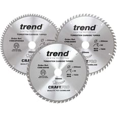 Trend CRAFTPRO 3 Piece 250mm Circular Saw Blade Set