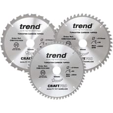 Trend CRAFTPRO 3 Piece 216mm Circular Saw Blade Set