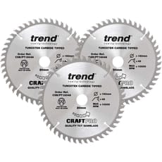 Trend CRAFTPRO 3 Piece 160mm Panel Trim Circular Saw Blade Set