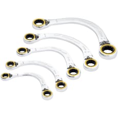 Draper Expert Hi Torq 5 Piece Double Ring Ratchet Half Moon Spanner Set