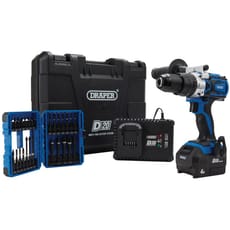 Draper PTKD20/OCT/1 D20 20v Cordless Brushless Combi Drill Kit
