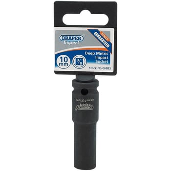 Draper Expert 3/8" Drive Hi Torq Deep Hexagon Impact Socket Metric