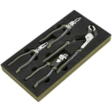 Draper Expert 4 Piece High Leverage Pliers Set in Foam Tray