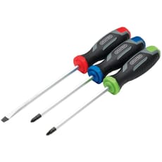 Draper 3 Piece Soft Grip Pound Thru Screwdriver Set