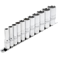 Draper Expert 11 Piece 3/8" Drive Deep Hex Socket Set Imperial