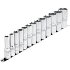 Draper Expert 13 Piece 1/2" Drive Deep Socket Set Imperial on Rail