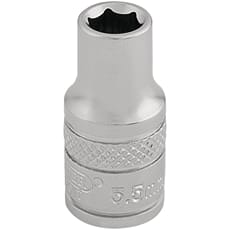 Draper 1/4" Drive Satin Finish Hexagon Socket Metric