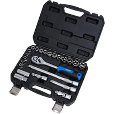 Draper HI TORQ 23 Piece 1/2" Drive Hexagon Socket Set