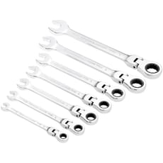 Draper 7 Piece Hi Torq Flexible Ratchet Combination Spanner Set