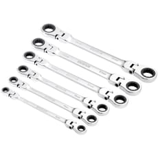 Draper Hi Torq 6 Piece Flexible Head Double Ring Ratchet Spanner Set