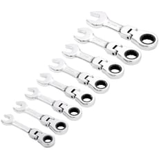 Draper Hi Torq 8 Piece Stubby Flexible Ratchet Combination Spanner Set