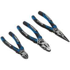 Draper 3 Piece Blue High Leverage Plier Set