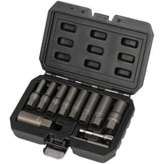 Draper 11 Piece 3/8" Drive Spiral Type Deep Bolt Extractor Set