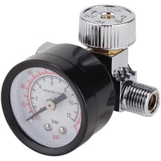 Draper 1/4" BSP On Gun Air Regulator and Gauge 180psi