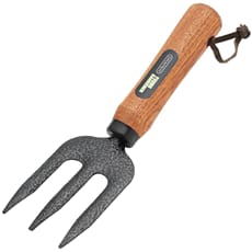 Draper Young Gardener FSC Ash Handle Carbon Steel Hand Fork