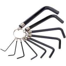 Draper 10 Piece Hexagon Allen Keyring Set Metric