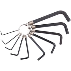Draper 10 Piece Hexagon Allen Keyring Set Imperial