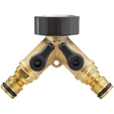 Draper Expert Brass 2 Way Flow Control Tap Connector