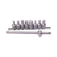 Draper 10 Piece 3/8" Drive Drain Plug Key Set