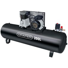 Draper DA200/369S Stationary Belt Driven Air Compressor 200 Litre