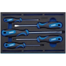 Draper 5 Piece Soft Grip Screwdriver Set In Eva Insert Tray