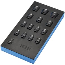 Draper 15 Piece 1/2" Drive Impact Socket Set In Eva Insert Tray