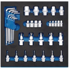 Draper 35 Piece Screwdriver Bit and Torx Key Set in EVA Insert Tray