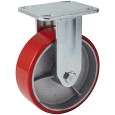 Draper Fixed Plate Fixing Heavy Duty Polyurethane Wheeled Castor