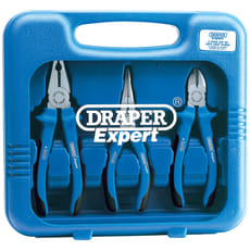 Draper Expert 3 Piece Soft Grip Heavy Duty Plier Set