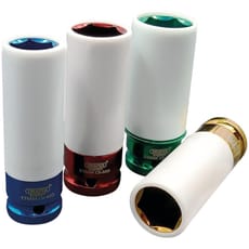 Draper 4 Piece 1/2" Drive Wheel Nut Socket Set for Alloy Wheels