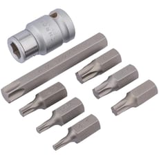 Draper Expert 8 Piece 1/2" Drive Socket Bit Holder and Torx Bit Set