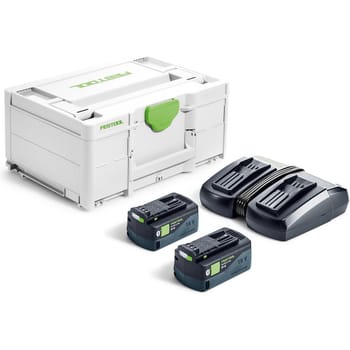 Festool SYS 18V Energy Set 2 x Batteries 5Ah TCL 6 DUO Charger & Case