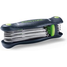 Festool Fan Toolie 9 Piece Folding Hex, Slotted, Pozi and Torx Key Set