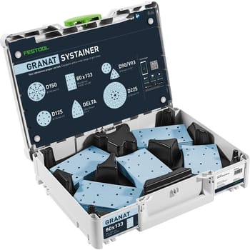 Festool SYS-STF GR-Set Granat 80x133mm Sanding Sheets in Systainer Case
