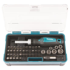Makita 47 Piece 1/4" Drive Ratchet Screwdriver, Bit and Socket Set