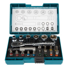 Makita 21 Piece 1/4" Drive Mini Socket and Screwdriver Bit Set