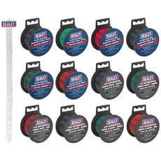 Sealey 12 Piece Automotive Wiring Cable Spool Set and Storage Hanger