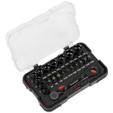 Sealey Premier 31 Piece 1/4" Drive Low Profile Socket and Bit Set