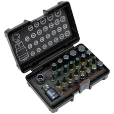 Sealey 28 Piece 3/8" and 1/2" Drive Impact Socket Bit Set