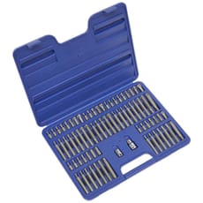 Sealey 74 Piece Ribe / Spline / Hex / Torx / Security Torx Bit Set
