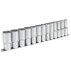 Sealey 13 Piece 1/2" Drive Deep Bi Hexagon WallDrive Socket Set Imperial