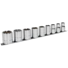 Sealey 9 Piece 1/2" Drive Bi Hexagon Socket Set Whitworth
