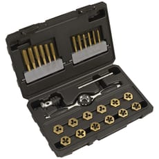 Sealey Premier 26 Piece Titanium Coated  Hexagonal Tap & Die Set Imperial