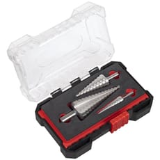 Sealey 3 Piece HSS Step Drill Bit Set